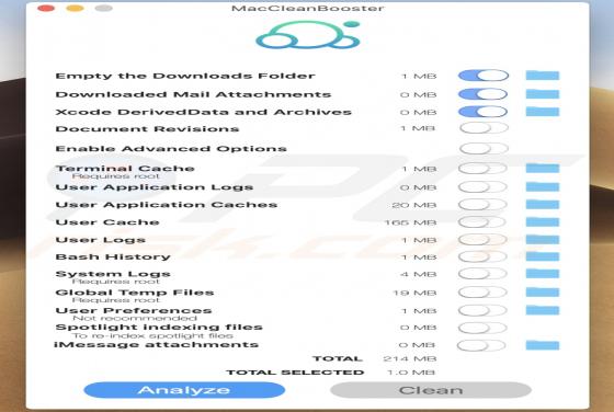 De ongewenste app MacCleanBooster (Mac)