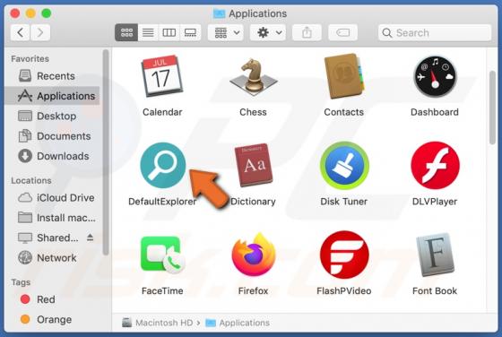 De DefaultExplorer adware (Mac)