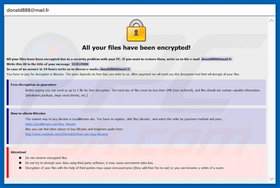 De 888 (Dharma) ransomware