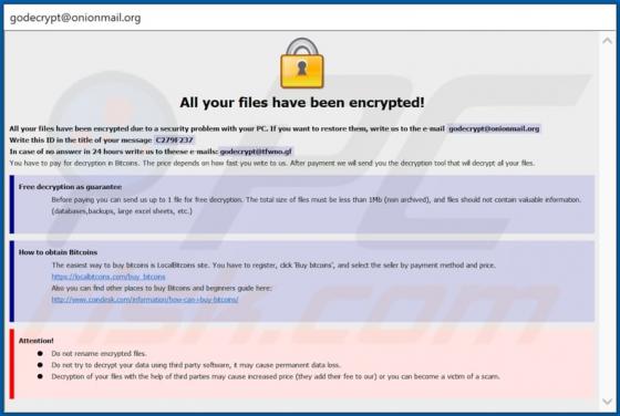 De 4o4 ransomware