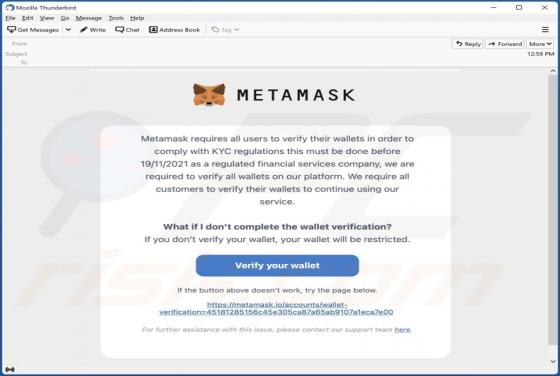 MetaMask Email Scam