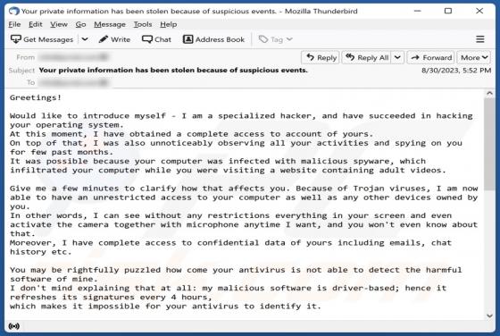 Specialized Hacker Succeeded In Hacking Your Operating System Email oplichting