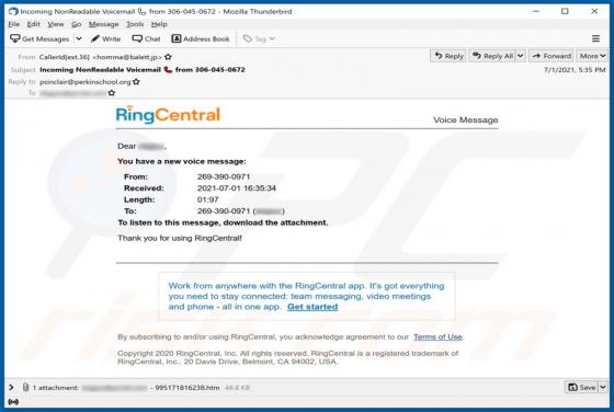 RingCentral Email oplichting