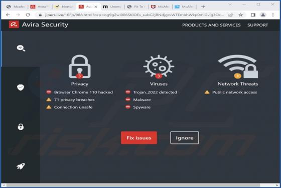 Avira Security POP-UP oplichting