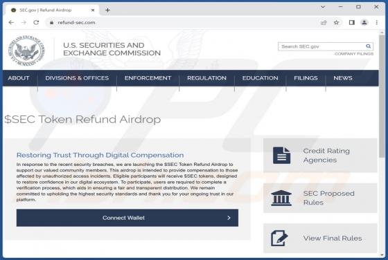 SEC Token Refund Airdrop Oplichting