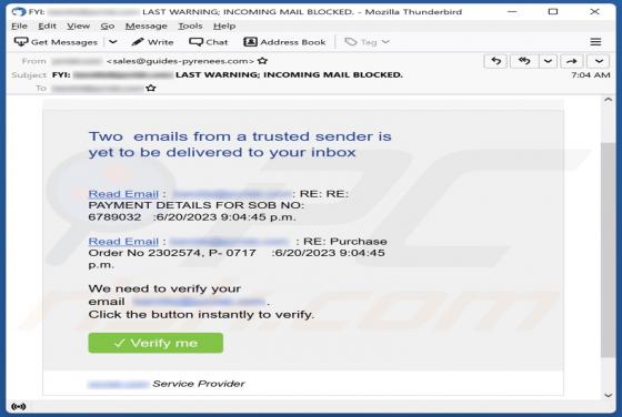 Emails From A Trusted Sender oplichting