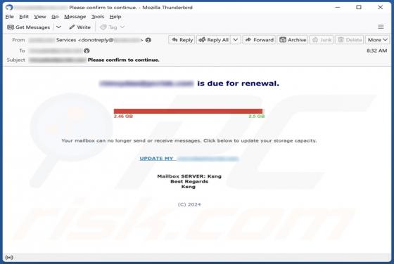 Email Is Due For Renewal Scam