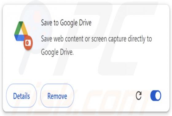 Nep Save To Google Drive Extensie