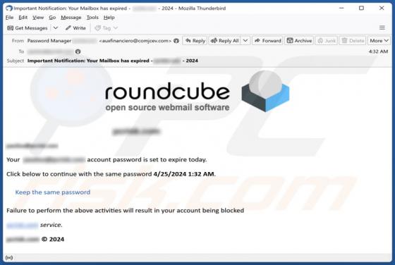 Roundcube Password Set To Expire Email Oplichting