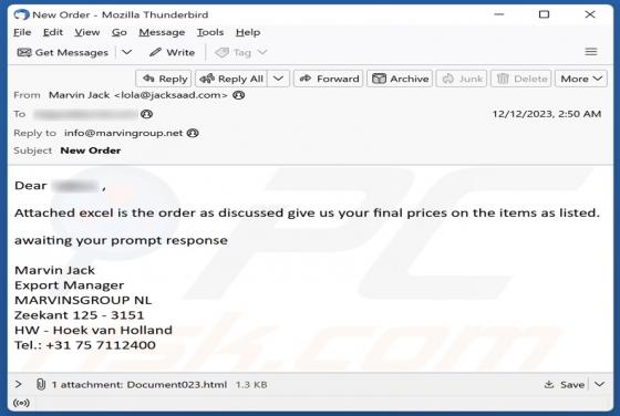 Final Price Email Oplichting
