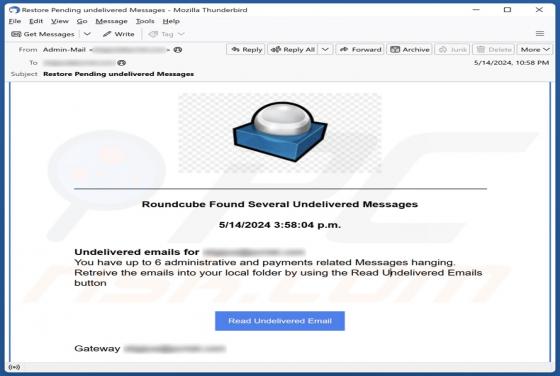 Roundcube Found Several Undelivered Messages Email Oplichting