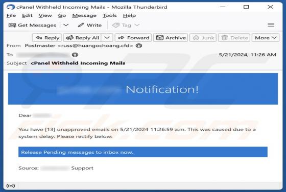 Unapproved Emails Oplichting