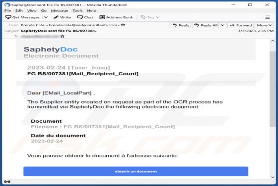 SaphetyDoc Email Oplichting