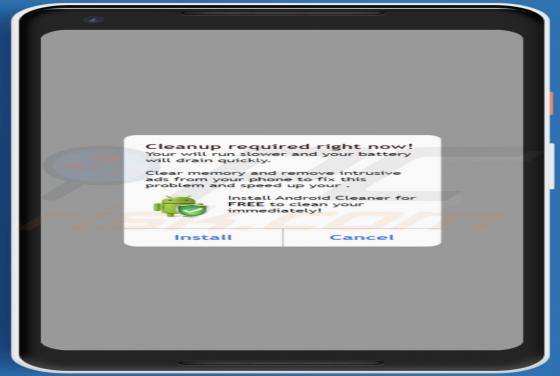 Cleanup Required Right Now! Pop-Up Oplichting (Android)