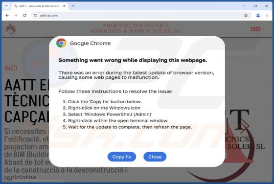 Something Went Wrong While Displaying This Webpage POP-UP Oplichting