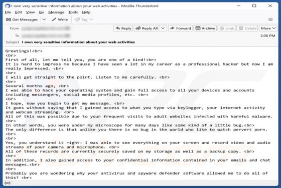 You Are One Of A Kind Email Oplichting