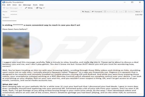 Oplichting via e-mail "Is Visiting A More Convenient Way To Reach"