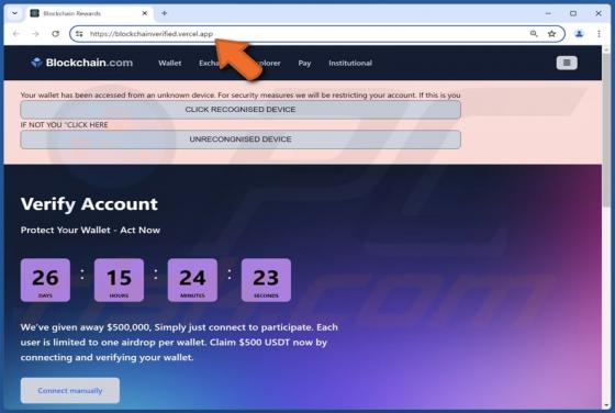 Blockchain.com Airdrop Oplichting