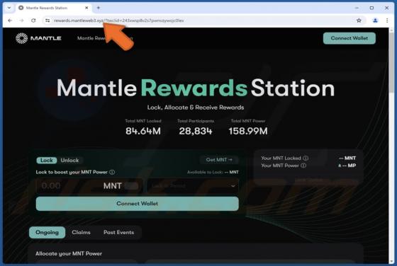 Mantle Rewards Station Oplichting