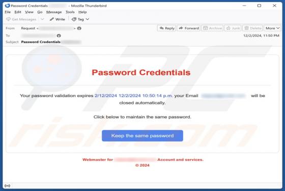 Oplichting via e-mail Password Credentials