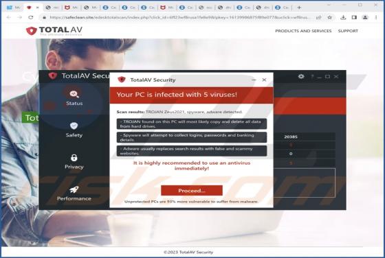 TotalAV Security - Your PC Is Infected With 5 Viruses! POP-UP Zwendel