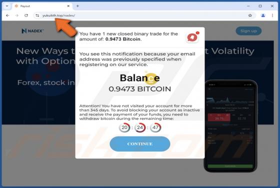 Nadex - Bitcoin Balance Oplichting