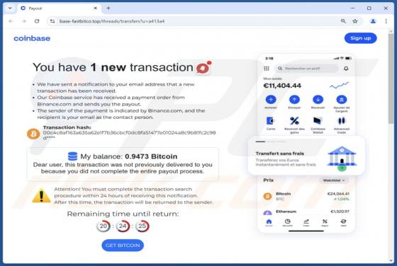 Coinbase - You Have 1 New Transaction Oplichting
