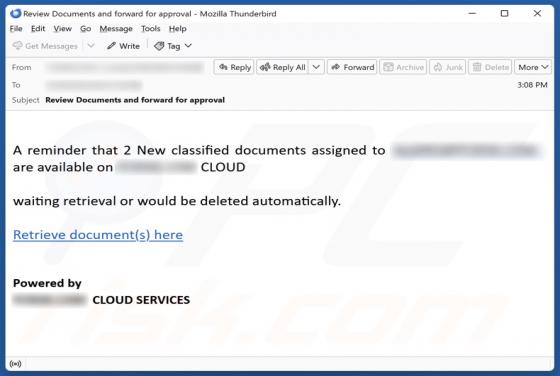 Oplichting via e-mail Classified Documents