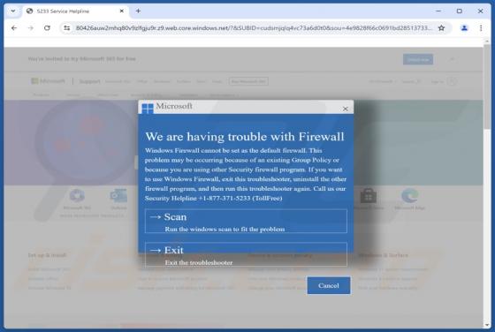 We Are Having Trouble With Firewall POP-UP Oplichting
