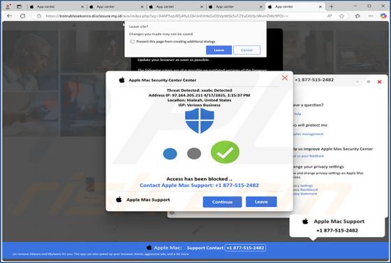 Apple Mac Security Center POP-UP zwendel