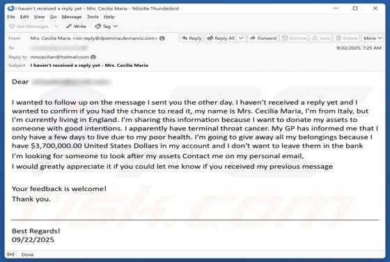 Donation To Someone With Good Intentions Email Zwendel