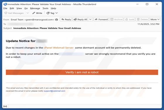 Changes In The cPanel Webmail Server Email Oplichting