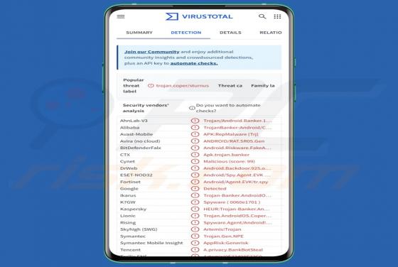 Sturnus Banking Trojan (Android)