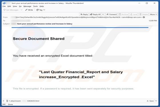 Oplichting per e-mail Secure Document Shared