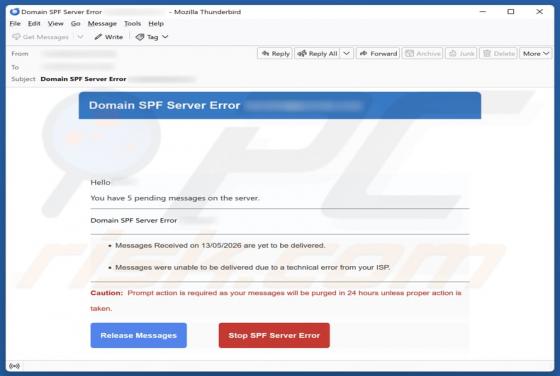 Domain SPF Server Error e-mailfraude