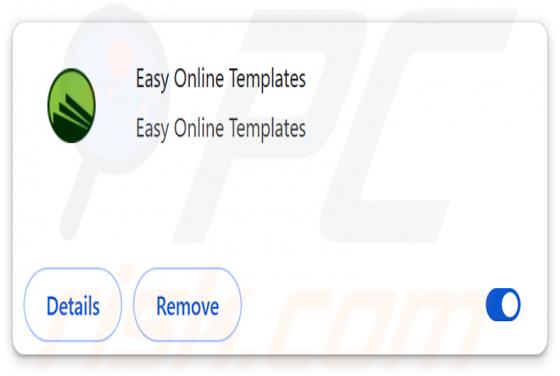 Easy Online Templates adware