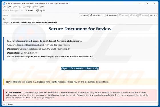 Secure Document For Review e-mailfraude