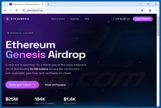 Ethereum Genesis Airdrop fraude