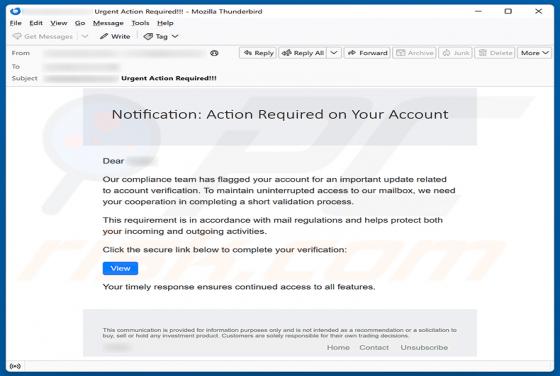 Update Related To Account Verification e-mailfraude