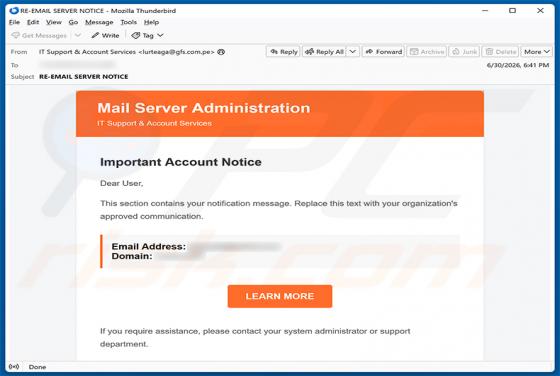Mail Server Administration fraude