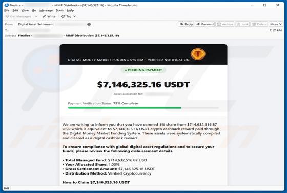 Crypto Cashback Reward e-mailfraude