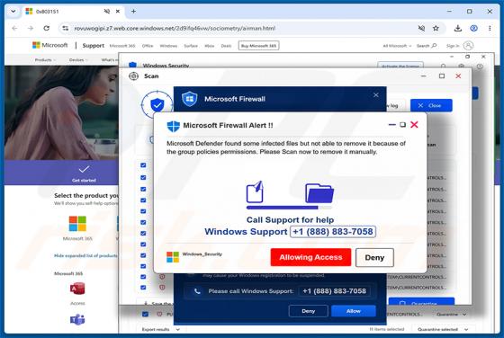 Microsoft Firewall Alert POP-UP fraude