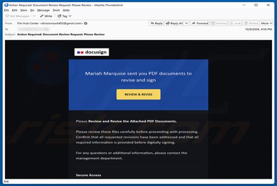 PDF Documents To Review And Sign e-mailfraude