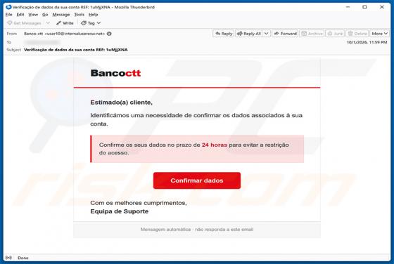 Banco CTT e-mailfraude