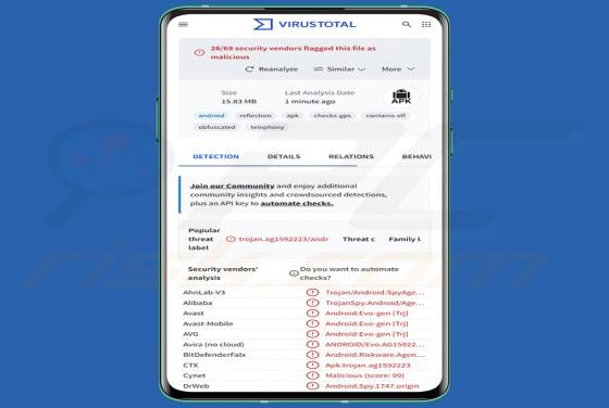 Hirudo banktrojan (Android)