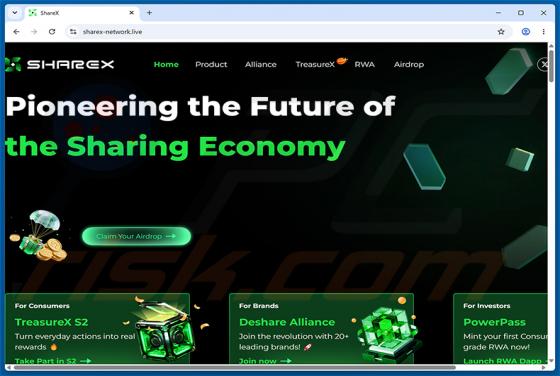 ShareX Airdrop fraude