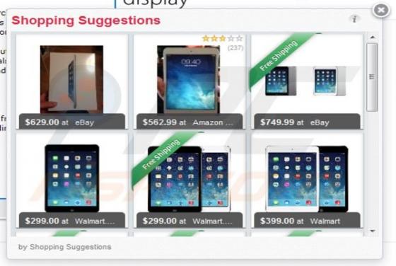 Shopping Suggestion Advertenties