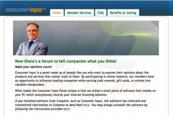 Consumer Input Adware