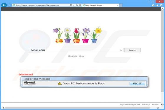 MySearchPage.net Browser Hijacker