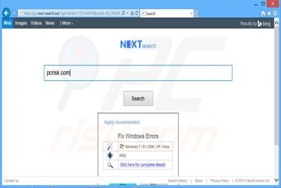 Go.next-search.net Doorverwijzing